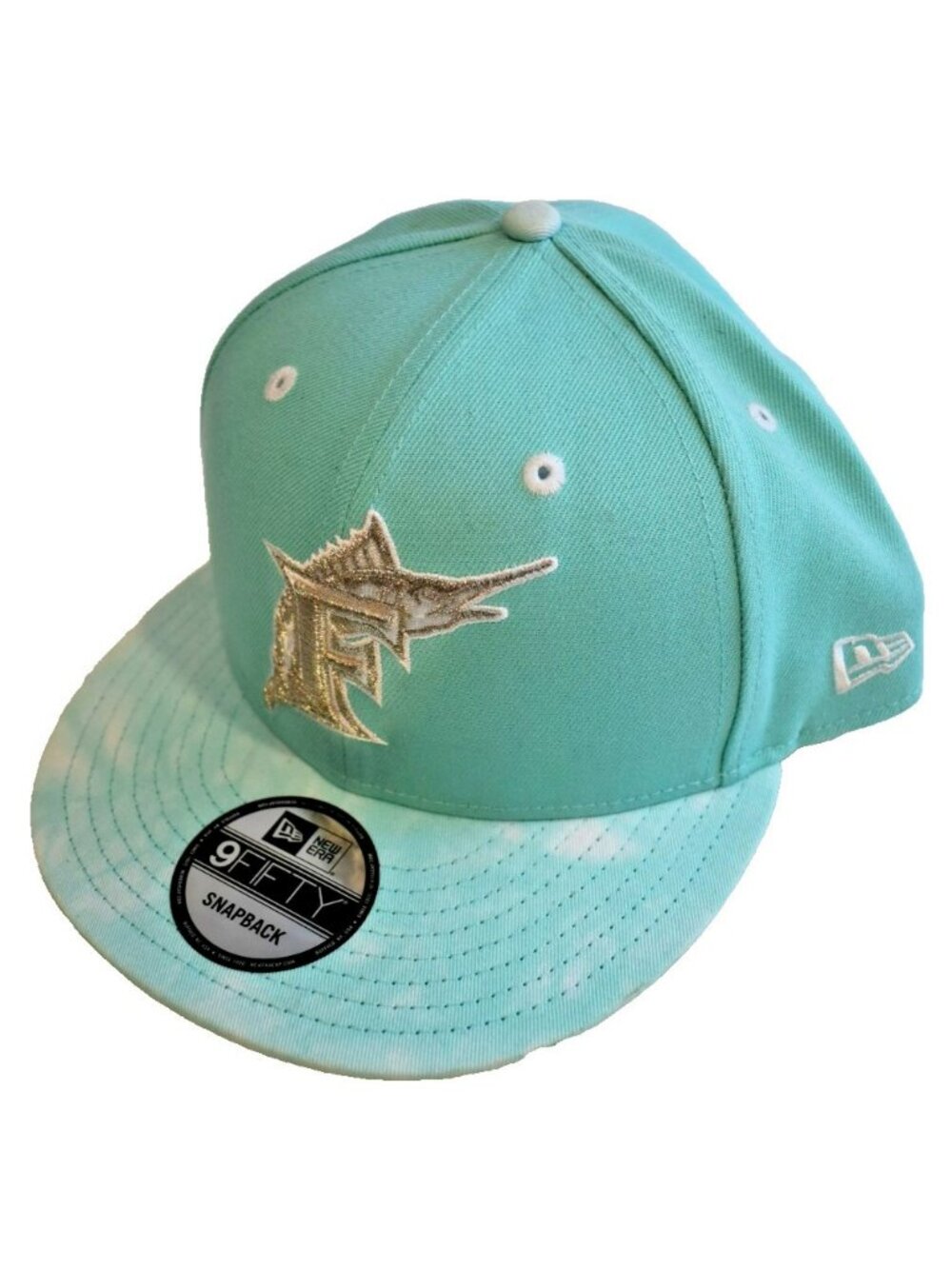 New Era Florida Marlins Snap Back Hat Baseball 9Fifty NWT Classic Teal